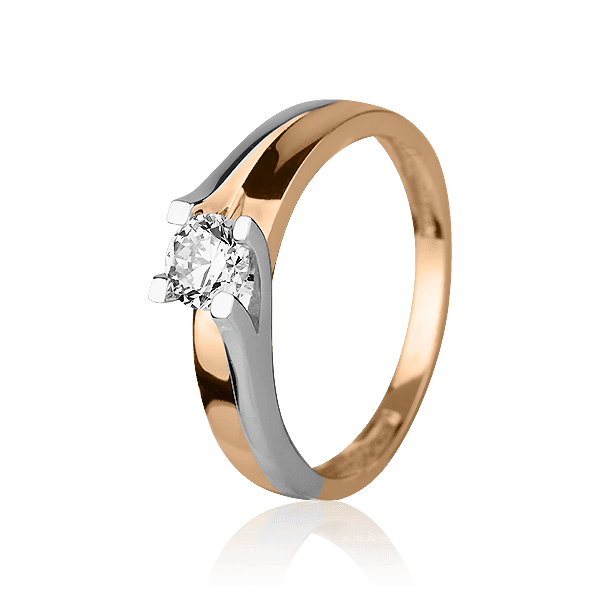 Золотое кольцо с фианитом