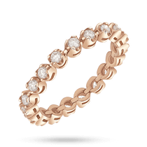 обзорное фото Золотое кольцо с дорожкой бриллиантов в крапанах 041253  Золотые кольца с бриллиантами