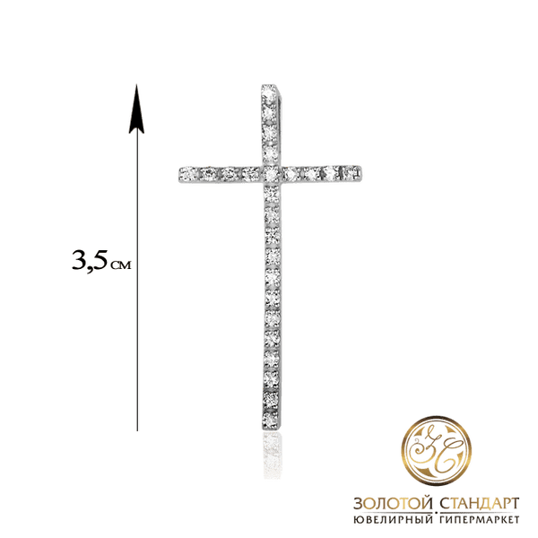 Золотой крестик с россыпью бриллиантов киев Золотой крестик с россыпью бриллиантов киев