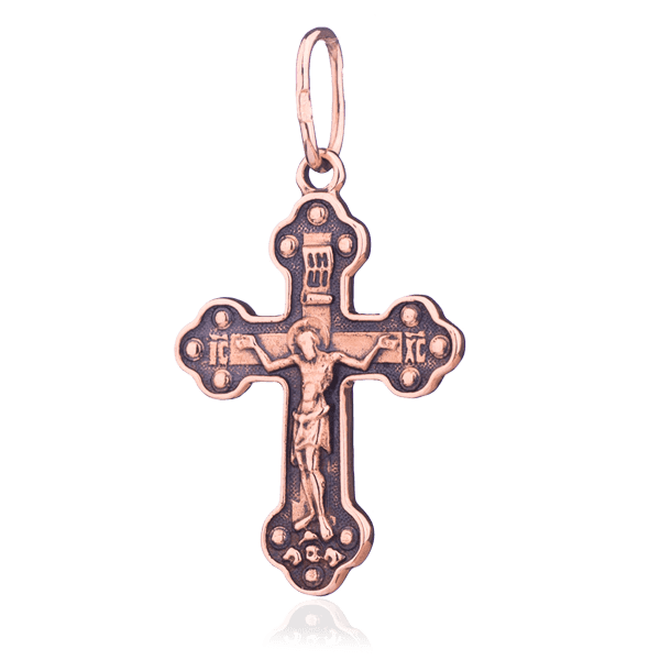 Золотий православний хрест з чорнінням 024646 детальне зображення ювелірного виробу Золотий православний хрест з чорнінням 024646 детальне зображення ювелірного виробу