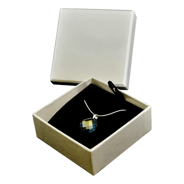 Срібне кольє Топазова мозаїка з Кристалами Сваровські 025322 детальне зображення ювелірного виробу