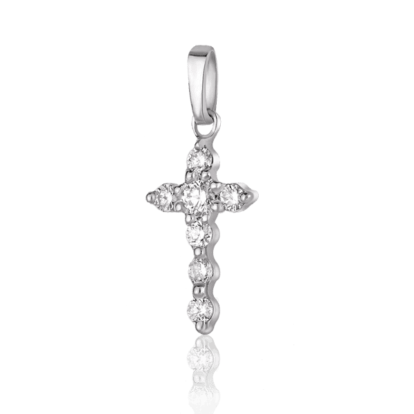 Золотой крестик с бриллиантами 025397 детальное изображение ювелирного изделия Декоративные золотые крестики Золотой крестик с бриллиантами 025397 детальное изображение ювелирного изделия Декоративные золотые крестики