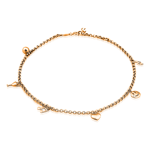 Золотой браслет на ногу с подвесками 032902 детальное изображение ювелирного изделия Золотые браслеты на ногу Золотой браслет на ногу с подвесками 032902 детальное изображение ювелирного изделия Золотые браслеты на ногу