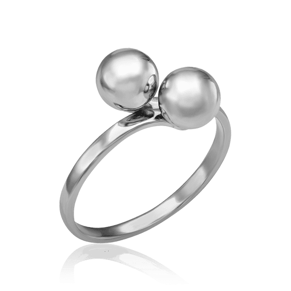 Серебряное кольцо с маленькими шариками 034308 детальное изображение ювелирного изделия Серебряные кольца Серебряное кольцо с маленькими шариками 034308 детальное изображение ювелирного изделия Серебряные кольца