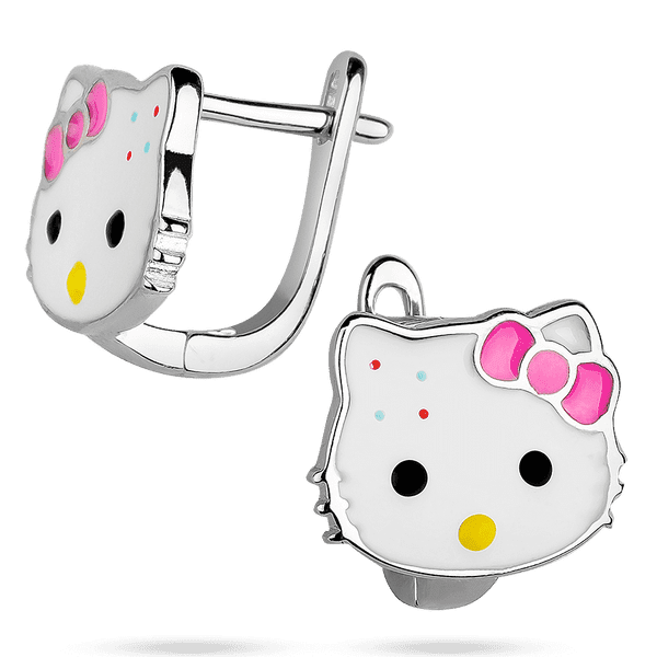 Детские серьги с разноцветной эмалью на английские застежке 039588 детальное изображение ювелирного изделия Детские серебряные серьги  Детские серьги с разноцветной эмалью на английские застежке 039588 детальное изображение ювелирного изделия Детские серебряные серьги