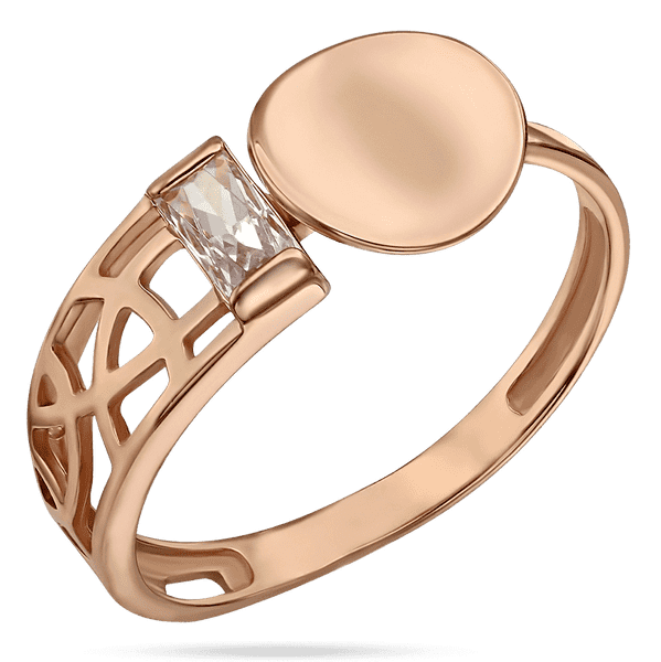 Золотое кольцо с фианитом Ажур 033282 детальное изображение ювелирного изделия Золотые кольца Золотое кольцо с фианитом Ажур 033282 детальное изображение ювелирного изделия Золотые кольца