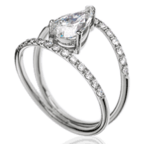 обзорное фото Кольцо с бриллиантами 023325  Золотые кольца с бриллиантами