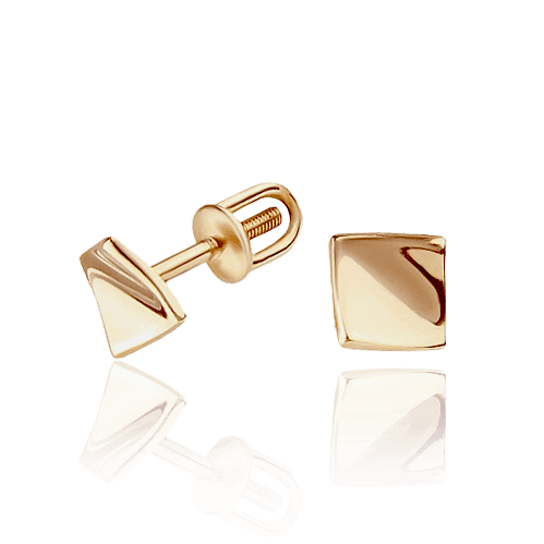 серьги золотые квадраты серьги золотые квадраты