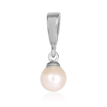 обзорное фото Серебряный кулон с жемчугом  024870 Серебряные подвески со вставками обзорное фото Серебряный кулон с жемчугом  024870  Серебряные подвески со вставками