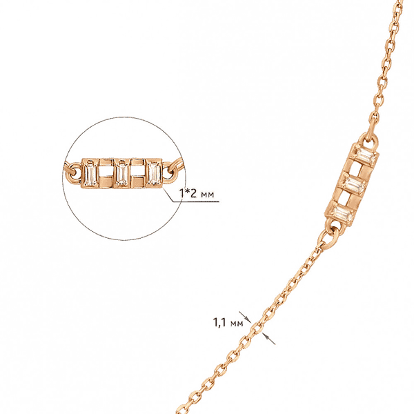 цепочка золотая с фианитами цепочка золотая с фианитами