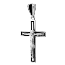 обзорное фото Серебряный  крестик 62534  Серебряные подвески крестики