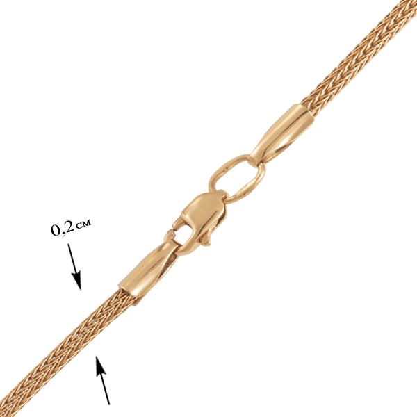 Золотая цепочка Шнурок с застежкой карабин Золотая цепочка Шнурок с застежкой карабин