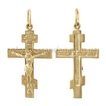 обзорное фото Золотой крестик православный 1,4,0163  Золотые крестики