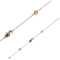 обзорное фото Золотой браслет Мальчик с фианитами и сердечка 033792  Золотые браслеты