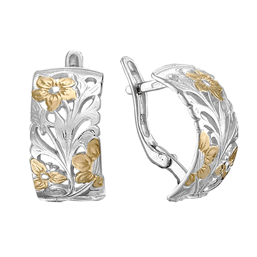 Серебряные серьги С23/149 детальное изображение ювелирного изделия Серьги с позолотой Серебряные серьги С23/149 детальное изображение ювелирного изделия Серьги с позолотой