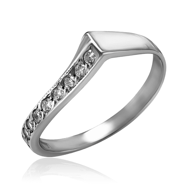Кольцо из серебра 925 пробы с фианитами Минимализм 035000 детальное изображение ювелирного изделия Серебряные кольца Кольцо из серебра 925 пробы с фианитами Минимализм 035000 детальное изображение ювелирного изделия Серебряные кольца