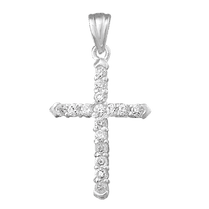 обзорное фото Серебряный крестик П1Ф/422 Серебряные подвески крестики обзорное фото Серебряный крестик П1Ф/422  Серебряные подвески крестики