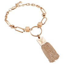 обзорное фото Массивный женский брендовый браслет в золоте с цепочками и геометрическими фигурами 039486  Золотые браслеты без камней
