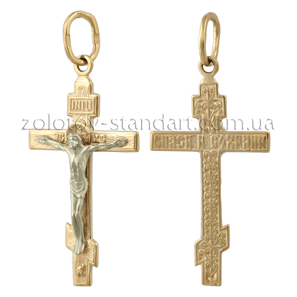 Золотой крестик 4102200 детальное изображение ювелирного изделия Золотые крестики Золотой крестик 4102200 детальное изображение ювелирного изделия Золотые крестики