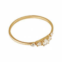 оглядове фото Золоте кільце з цирконієм 1,1,1314