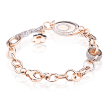 обзорное фото Золотой женский браслет с фианитами 025212  Золотые браслеты с цирконием (фианитами)