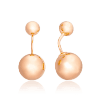 обзорное фото Золотые серьги шарики в стиле бренда Диор 036803  Золотые серьги