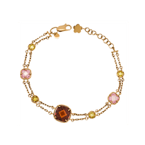 обзорное фото Браслет из красного золота 893020 Золотые браслеты с цирконием (фианитами) обзорное фото Браслет из красного золота 893020  Золотые браслеты с цирконием (фианитами)