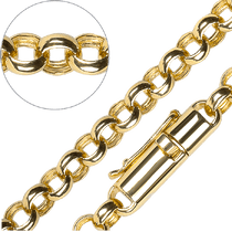 обзорное фото Цепочка Шопард (Ролло) из желтого золота полновесная 032150 Полновесные золотые цепочки обзорное фото Цепочка Шопард (Ролло) из желтого золота полновесная 032150  Полновесные золотые цепочки