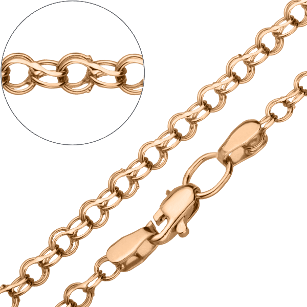 Золотая цепочка без вставок 027899 детальное изображение ювелирного изделия Золотые цепочки плетение Бисмарк Золотая цепочка без вставок 027899 детальное изображение ювелирного изделия Золотые цепочки плетение Бисмарк