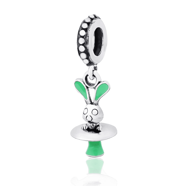 Серебряный подвес-шарм Зайчик с эмалью 025023 детальное изображение ювелирного изделия Серебряные подвесы-шармы (бусины) Серебряный подвес-шарм Зайчик с эмалью 025023 детальное изображение ювелирного изделия Серебряные подвесы-шармы (бусины)