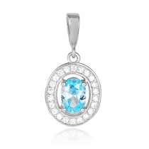 обзорное фото Серебряный кулон с фианитами 024926 Серебряные подвески со вставками обзорное фото Серебряный кулон с фианитами 024926  Серебряные подвески со вставками