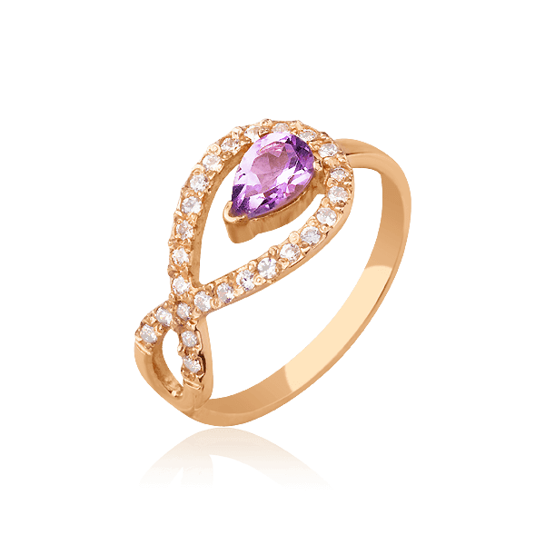 Кольцо с аметистом 319226 детальное изображение ювелирного изделия Золотые кольца с аметистом Кольцо с аметистом 319226 детальное изображение ювелирного изделия Золотые кольца с аметистом