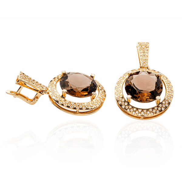 Золотые серьги с кварцем и бриллиантами Iris E0452 детальное изображение ювелирного изделия Золотые серьги с кварцем Золотые серьги с кварцем и бриллиантами Iris E0452 детальное изображение ювелирного изделия Золотые серьги с кварцем