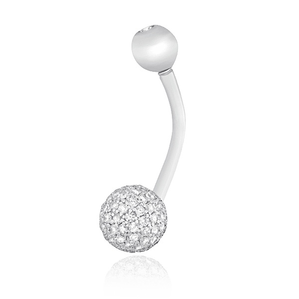 Серебряный пирсинг Шар с фианитами 025060 детальное изображение ювелирного изделия Серебряные серьги для пирсинга Серебряный пирсинг Шар с фианитами 025060 детальное изображение ювелирного изделия Серебряные серьги для пирсинга