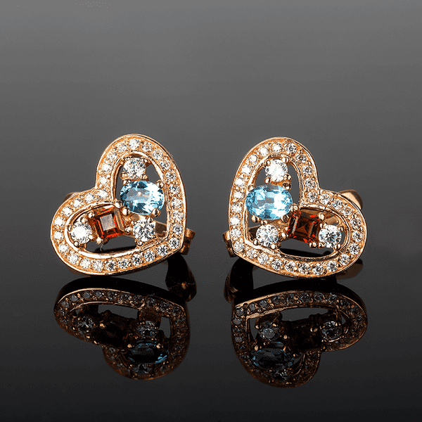 Золоті сережки з топазом 522368 детальне зображення ювелірного виробу