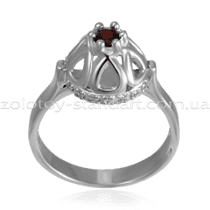 обзорное фото Серебряное кольцо 374638С  Серебряные кольца с фианитом