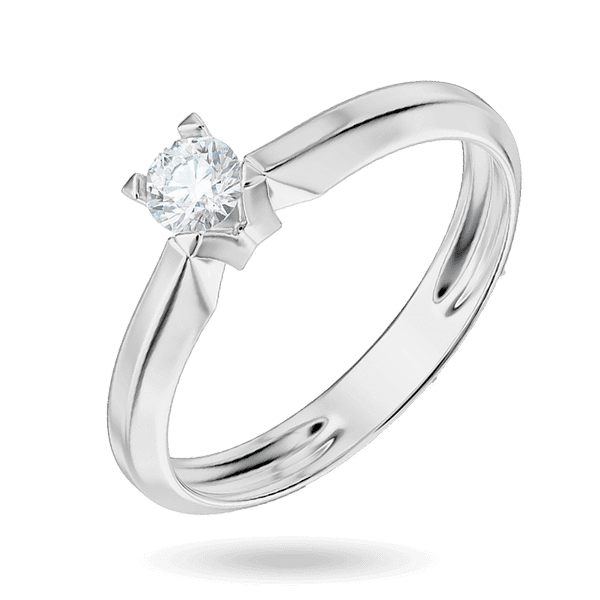 Кольцо для предложения с бриллиантом в белом золоте 035985 детальное изображение ювелирного изделия Золотые кольца для помолвки с бриллиантом