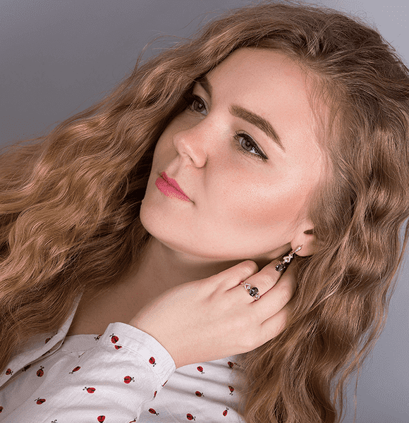 золотые серьги и кольцо с лондон топазом золотые серьги и кольцо с лондон топазом