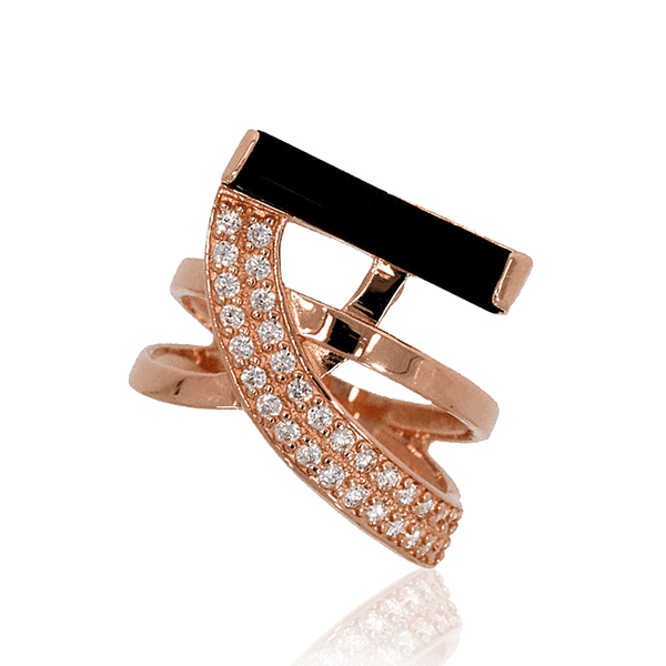 Золотое кольцо с агатом и фианитами 031659 детальное изображение ювелирного изделия Золотые кольца с агатом Золотое кольцо с агатом и фианитами 031659 детальное изображение ювелирного изделия Золотые кольца с агатом