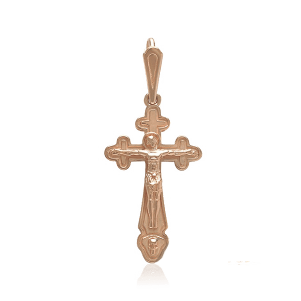 Крестик из красного золота с Распятием 028791 детальное изображение ювелирного изделия Золотые крестики православные Крестик из красного золота с Распятием 028791 детальное изображение ювелирного изделия Золотые крестики православные
