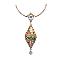 обзорное фото Золотой подвес с жемчугом 160280 Золотые кулоны с жемчугом обзорное фото Золотой подвес с жемчугом 160280  Золотые кулоны с жемчугом