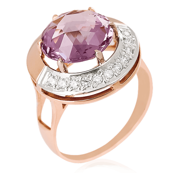 Золотое кольцо с александритом 023909 детальное изображение ювелирного изделия Золотые кольца с александритом