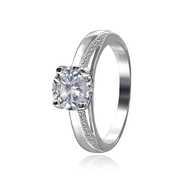 Серебряное кольцо с фианитом 026424 детальное изображение ювелирного изделия Серебряные кольца со вставками Серебряное кольцо с фианитом 026424 детальное изображение ювелирного изделия Серебряные кольца со вставками