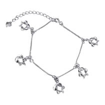 обзорное фото Серебряный браслет без вставок 025496  Серебряные женские браслеты