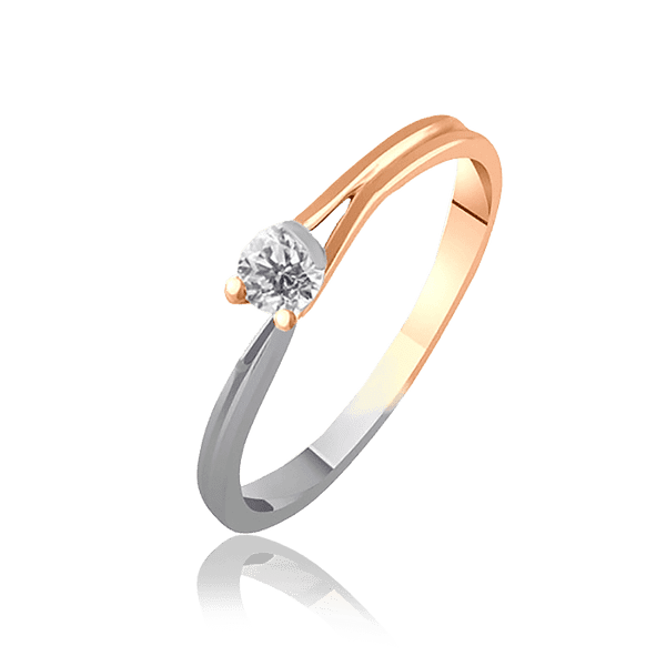 Золотое кольцо с одним фианитом 029506 детальное изображение ювелирного изделия Золотые кольца с фианитом Золотое кольцо с одним фианитом 029506 детальное изображение ювелирного изделия Золотые кольца с фианитом