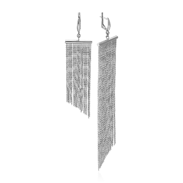 Ассиметричные серьги-цепочки из серебра 034408 детальное изображение ювелирного изделия Серебряные серьги Ассиметричные серьги-цепочки из серебра 034408 детальное изображение ювелирного изделия Серебряные серьги