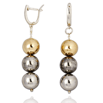 оглядове фото Срібні сережки кульки 024112