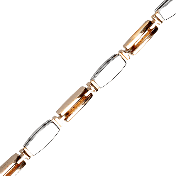 Золотий литий браслет ручної роботи в комбінованому золоті 032050 детальне зображення ювелірного виробу Золотий литий браслет ручної роботи в комбінованому золоті 032050 детальне зображення ювелірного виробу