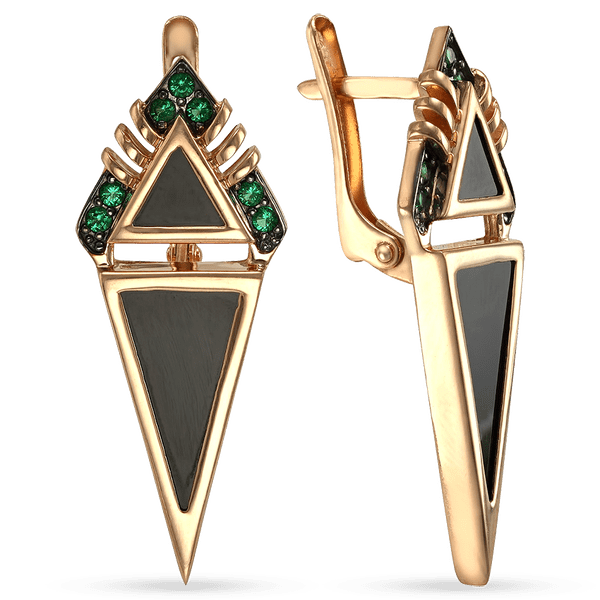 Золотые серьги с агатом и нанокристаллами с английским замком 030879 детальное изображение ювелирного изделия Золотые серьги Золотые серьги с агатом и нанокристаллами с английским замком 030879 детальное изображение ювелирного изделия Золотые серьги