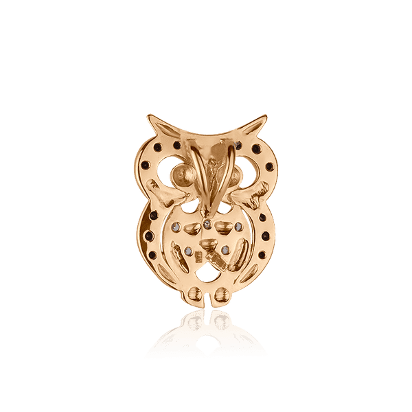 Золотой кулон Сова с фианитами Золотой кулон Сова с фианитами